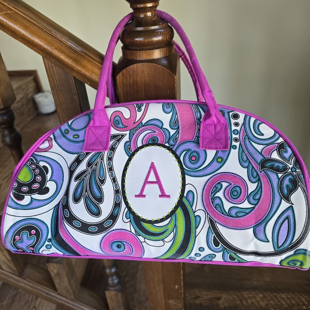 Pink Paisley Women's Lunch-Beach Bag